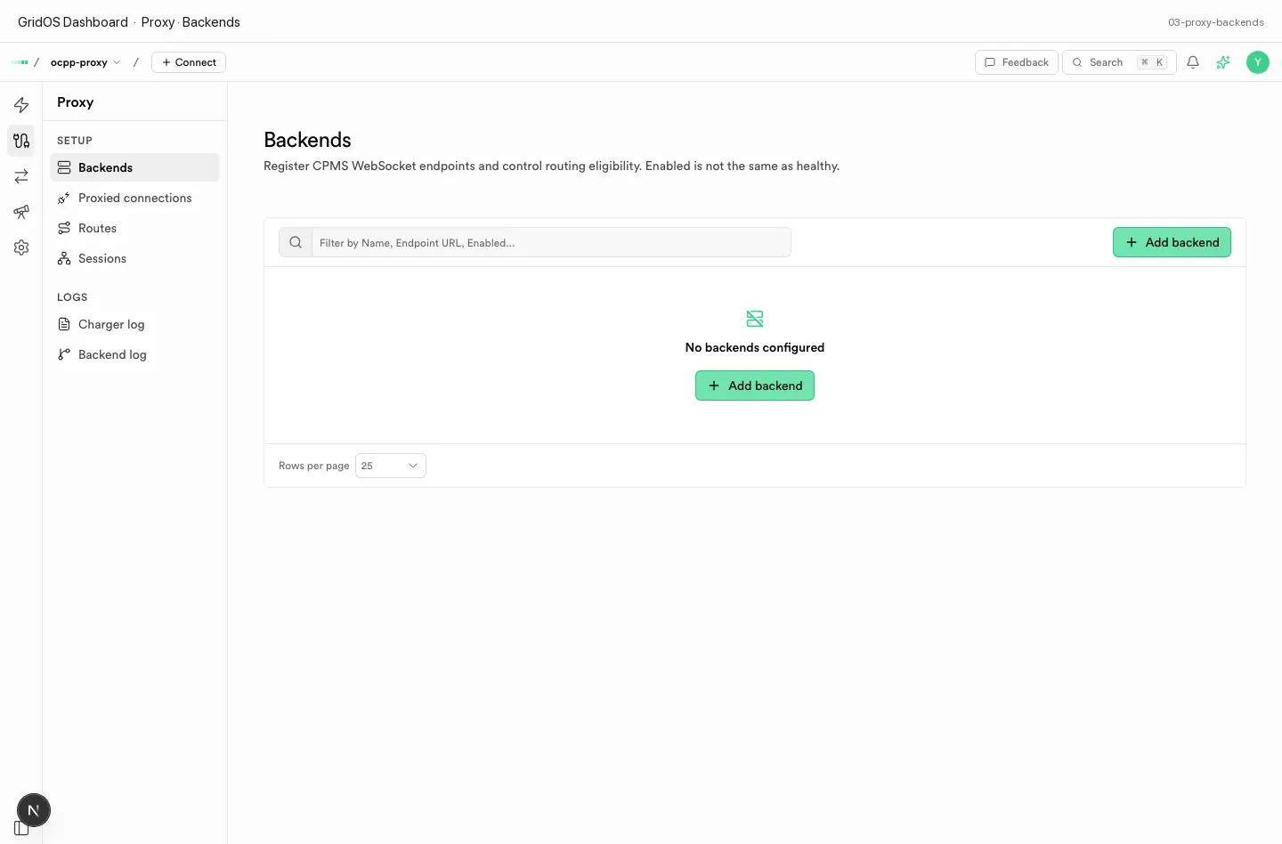 Proxy backends